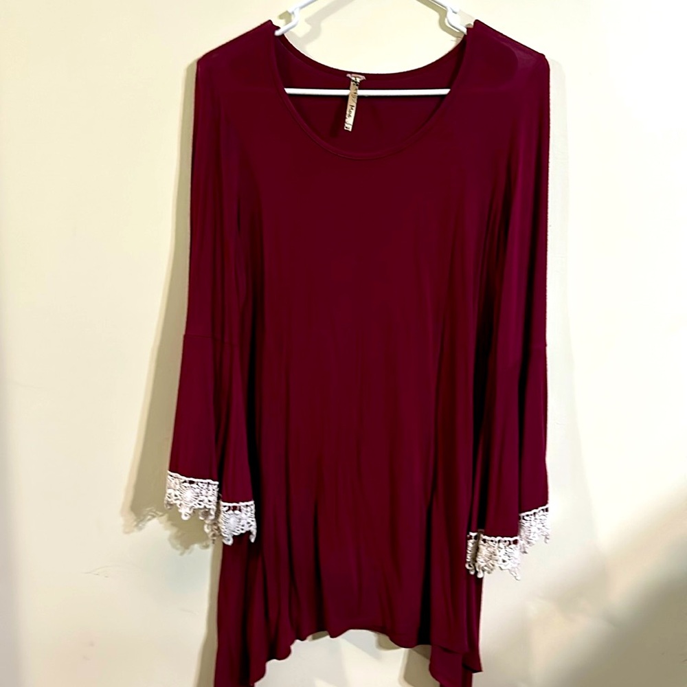 Burgundy dressy top